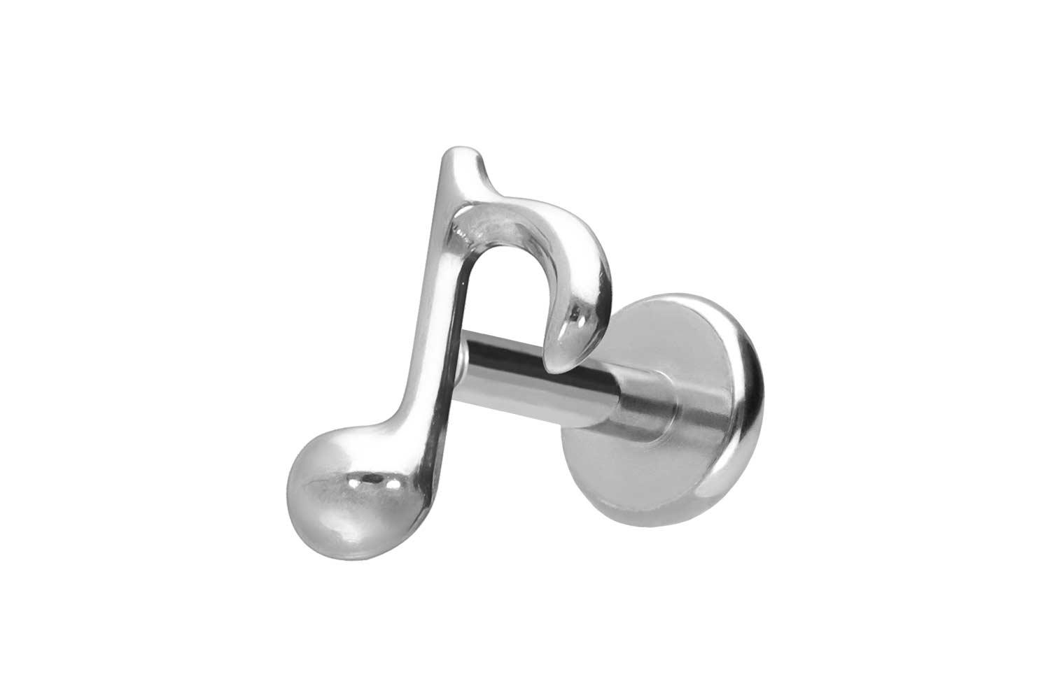 Titan Labret Piercing mit Push Fit ACHTELNOTE